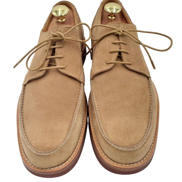 NEW To Boot New York Adam Derrick Italy Men 8 Tan Brown Suede Dress Shoe Oxfords - Picture 3 of 15